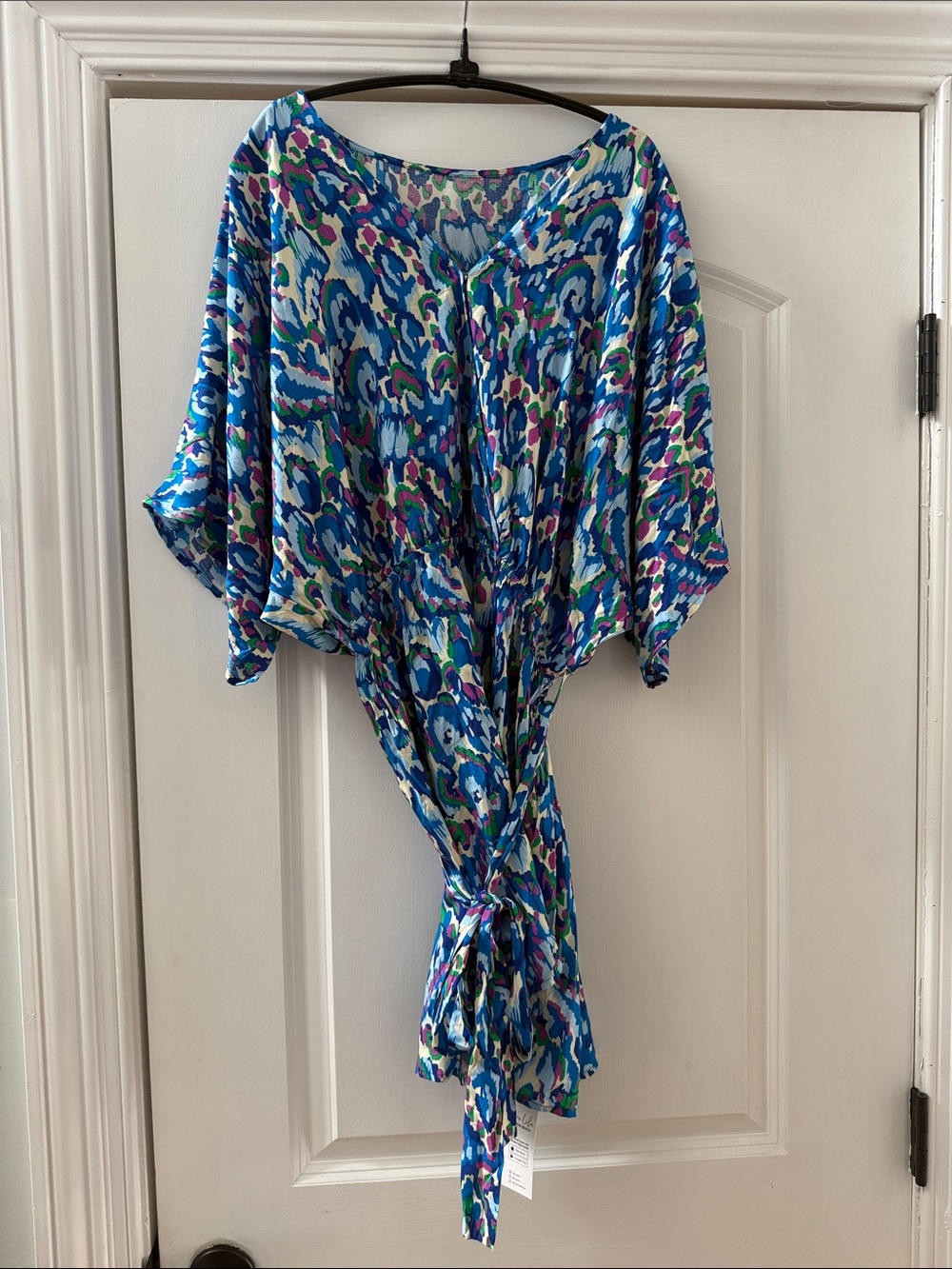CUPSHE Abstract Print Drawstring Romper Size Medium NWT